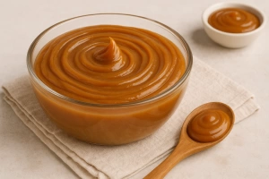 delicioso manjar blanco peruano en tazón de vidrio