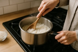 cocinar arroz perfecto en olla sin que se queme paso a paso