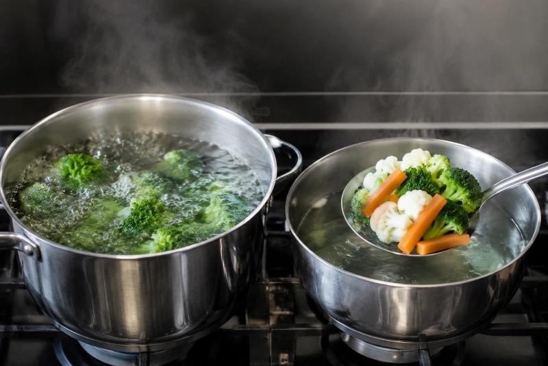 Comparativa: hervir vs blanquear verduras en la cocina