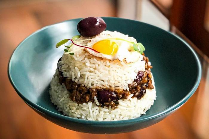 imagen plato de arroz tapado de carne